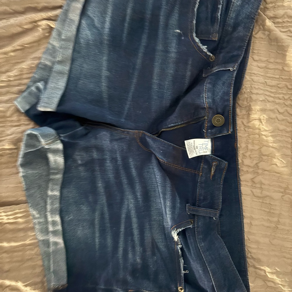 Time and Tru Dark Blue Jean Shorts